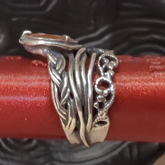Or Paz Israel Sterling Silver Citrine Ring - Picture 3 of 8
